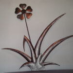 Fleur inox (0,80m x 0,80m) Martelé et ciselé 20/1000